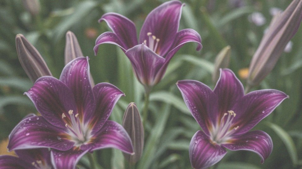 Jakie są kolory kwiatów lilii 'Purple Prince'?