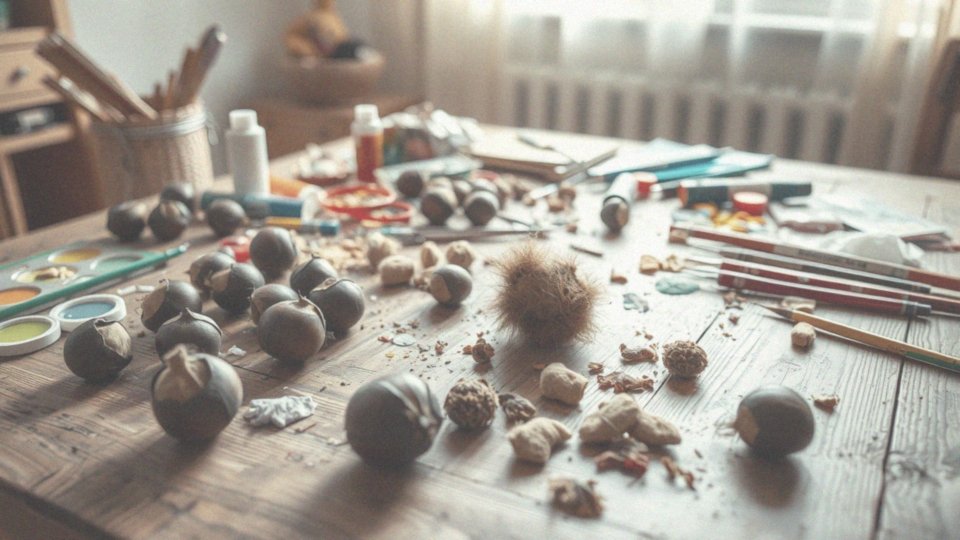 Jakie prace plastyczne można zrobić z dziećmi przy użyciu kasztanów?